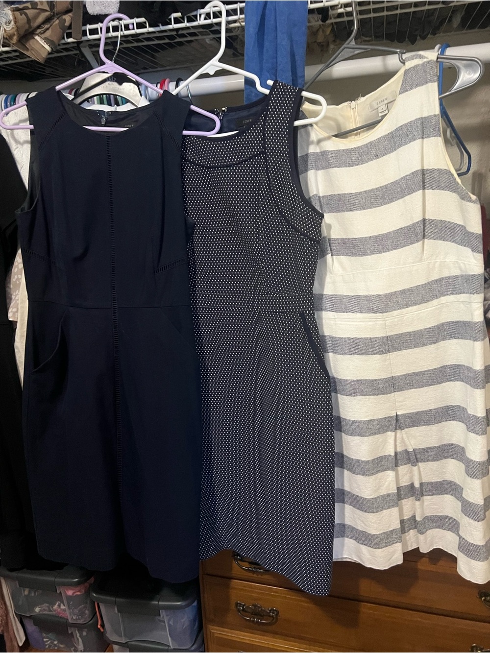 J. Crew Sleeveless Sheath Dress set of 3